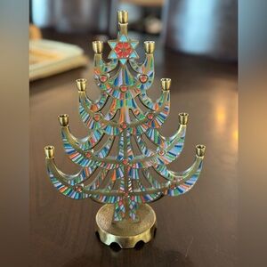 Menorah/Christmas Tree brass made in Israel